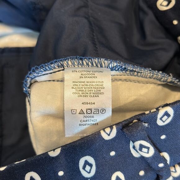 Loft Marisa Navy Print Trouser Pant Size 12 - Picture 8 of 8